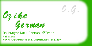 ozike german business card